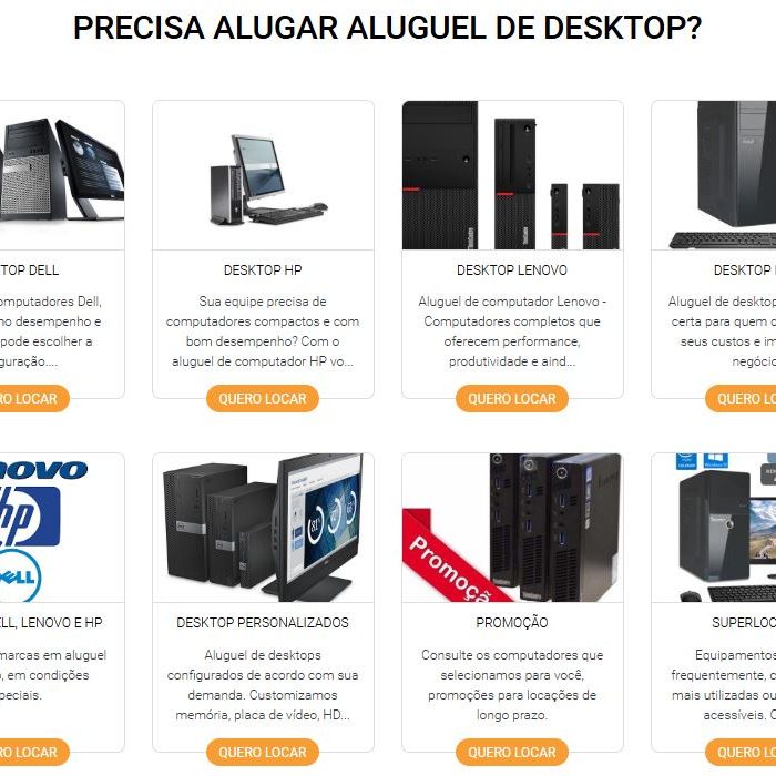 Aluguel de Computador Desktop para empresas - Modelos + Dicas para Fazer a Escolha Certa