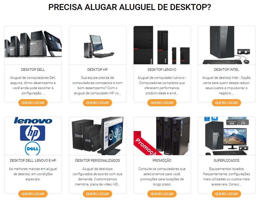 Aluguel de Computador Desktop para empresas - Modelos + Dicas para Fazer a Escolha Certa