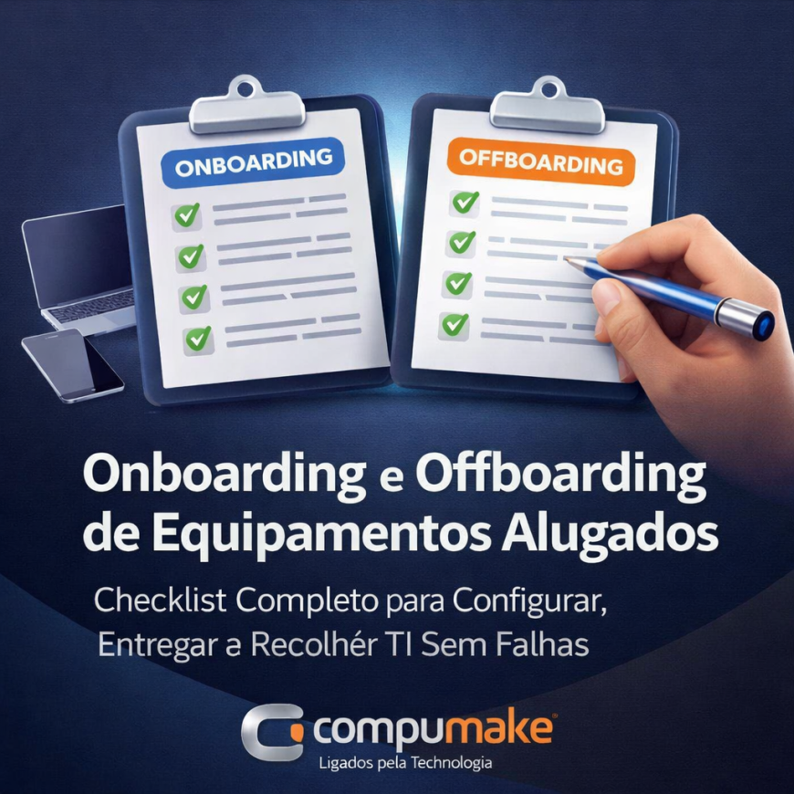 Onboarding e Offboarding de Equipamentos Alugados Checklist Completo para Configurar, Entregar e Recolher TI Sem Falhas (e Sem Dor de Cabeça)