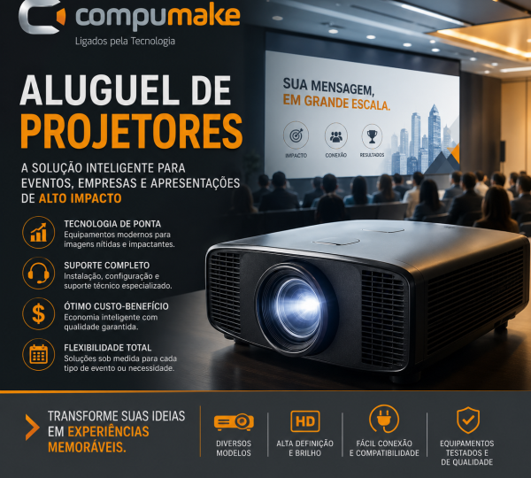 Aluguel de Projetores a solução inteligente para eventos, empresas e apresentações de alto impacto