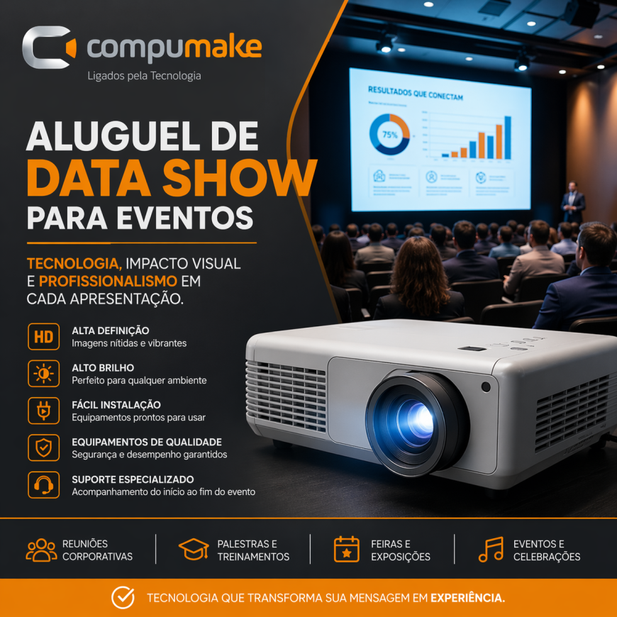 Aluguel de data show para eventos: tecnologia, impacto visual e ...