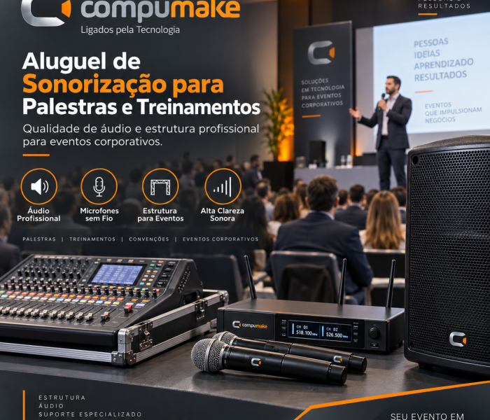 Aluguel de Sonorização para Palestras e Treinamentos Qualidade de Áudio e Estrutura Profissional para Eventos Corporativos